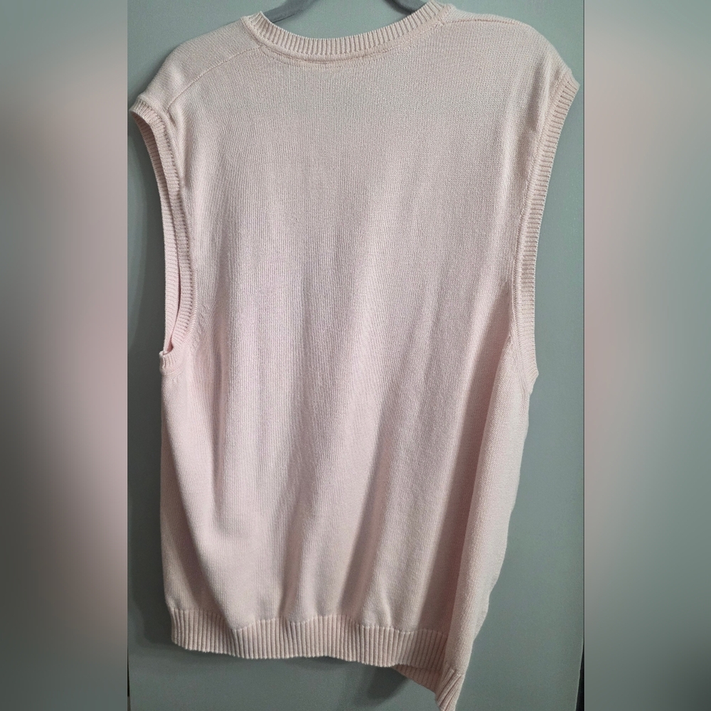 Fieldgear Pink Argyle V-Neck Sweater Vest - Picture 2 of 6